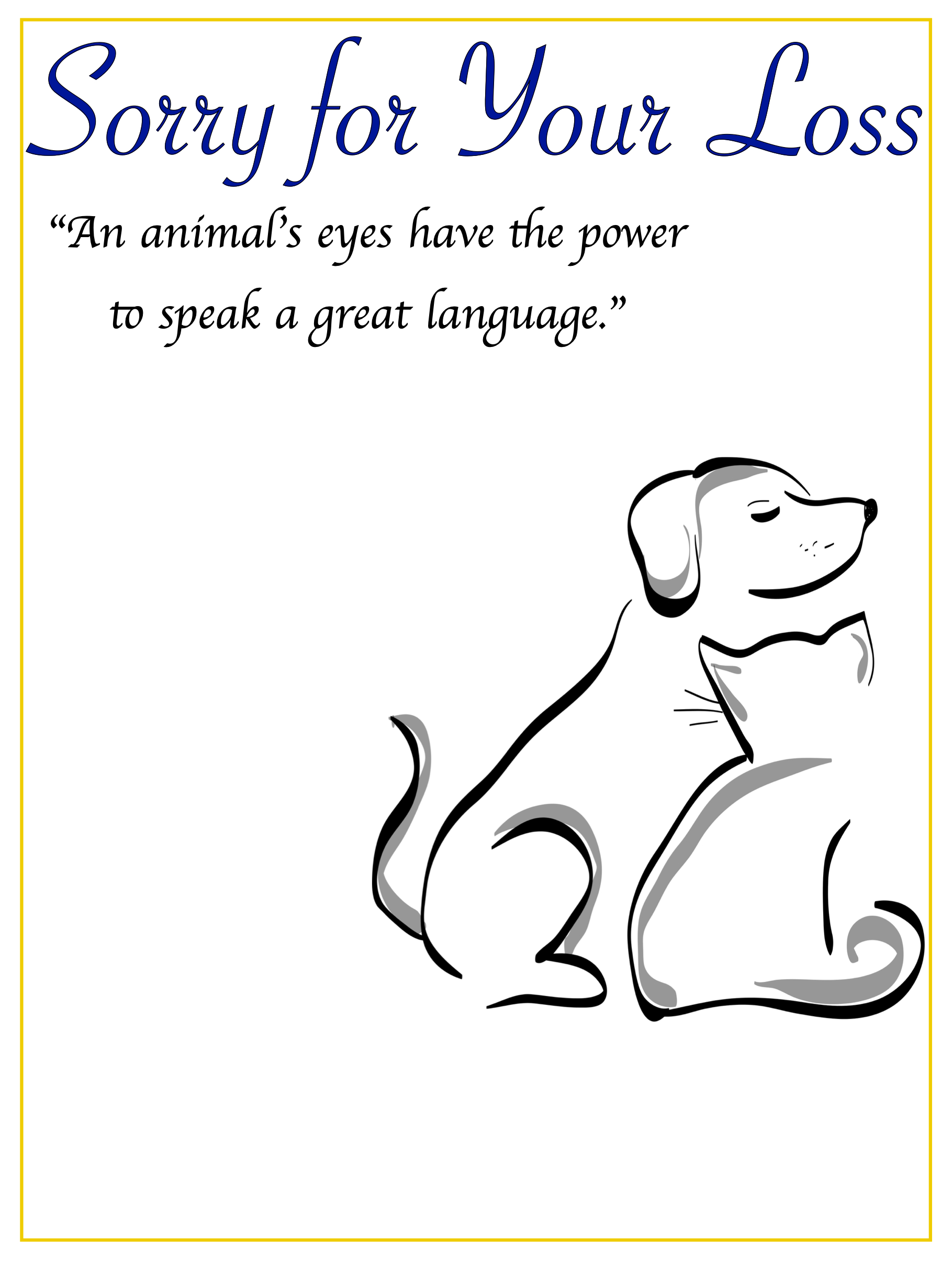 Online Pet Sympathy Card Generator & Pet Sympathy Card Template with Free Printable Sympathy Cards For Loss Of Dog