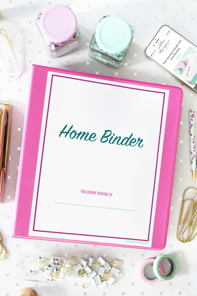 Organized Home Binder With Free Printables! | Abby Organizes throughout Free Home Organization Binder Printables