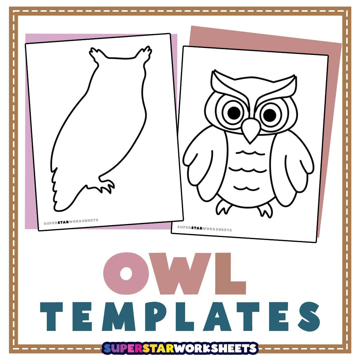 Owl Template (Free Printables) - Superstar Worksheets with Free Owl Printables
