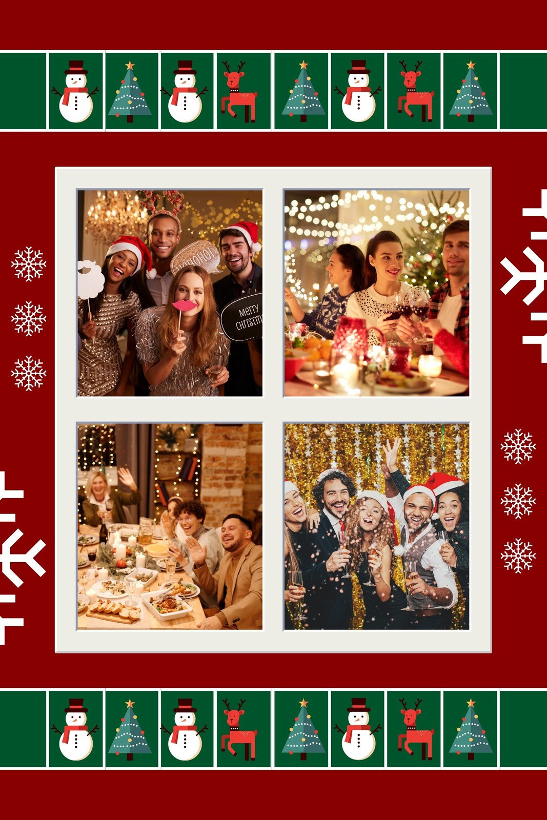 Page 14 - Free Printable Christmas Photo Collage Templates | Canva throughout Free Printable Christmas Photo Collage