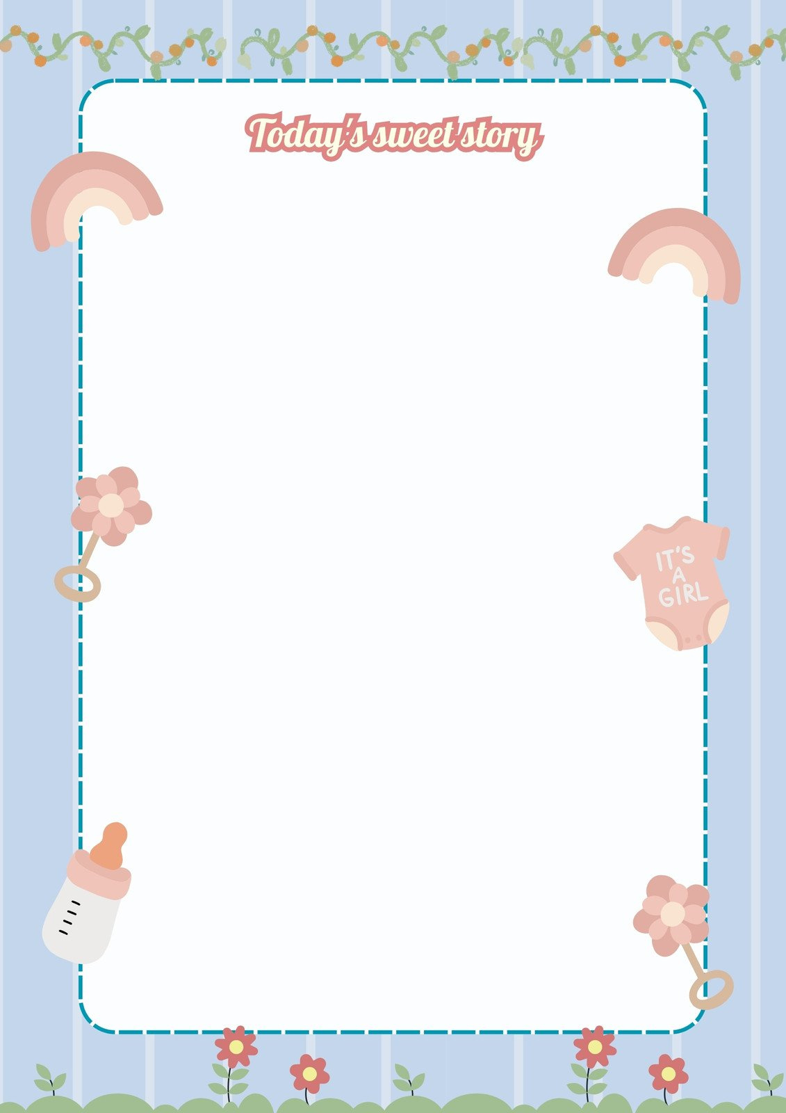Page 15 - Free Printable Page Border Templates You Can Customize with Free Printable Baby Borders For Paper