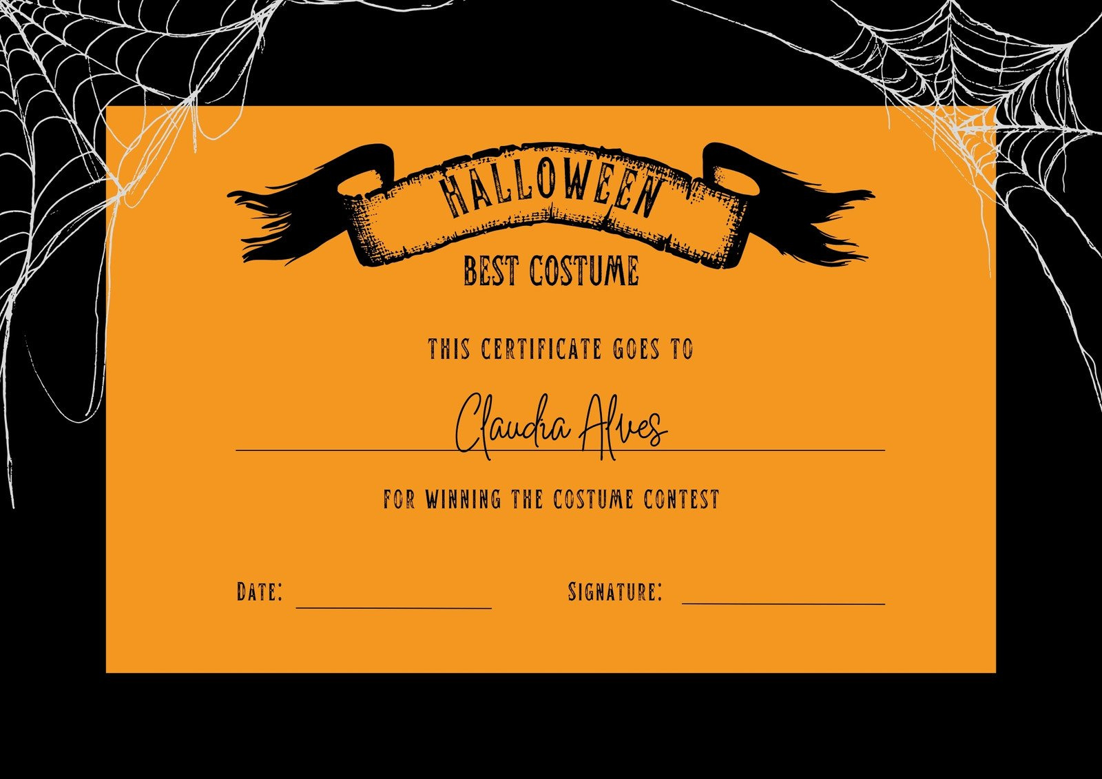 Page 2 - Free Custom Printable Halloween Certificate Templates | Canva pertaining to Free Printable Halloween Award Certificates