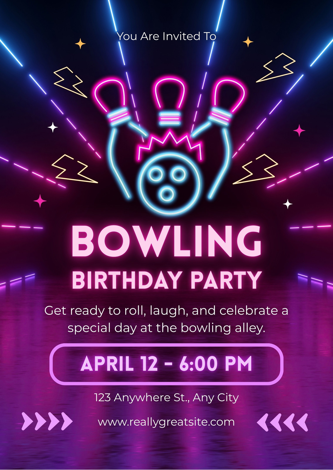 Page 2 - Free Printable, Customizable Bowling Invitation Templates intended for Free Printable Bowling Birthday Party Invitations