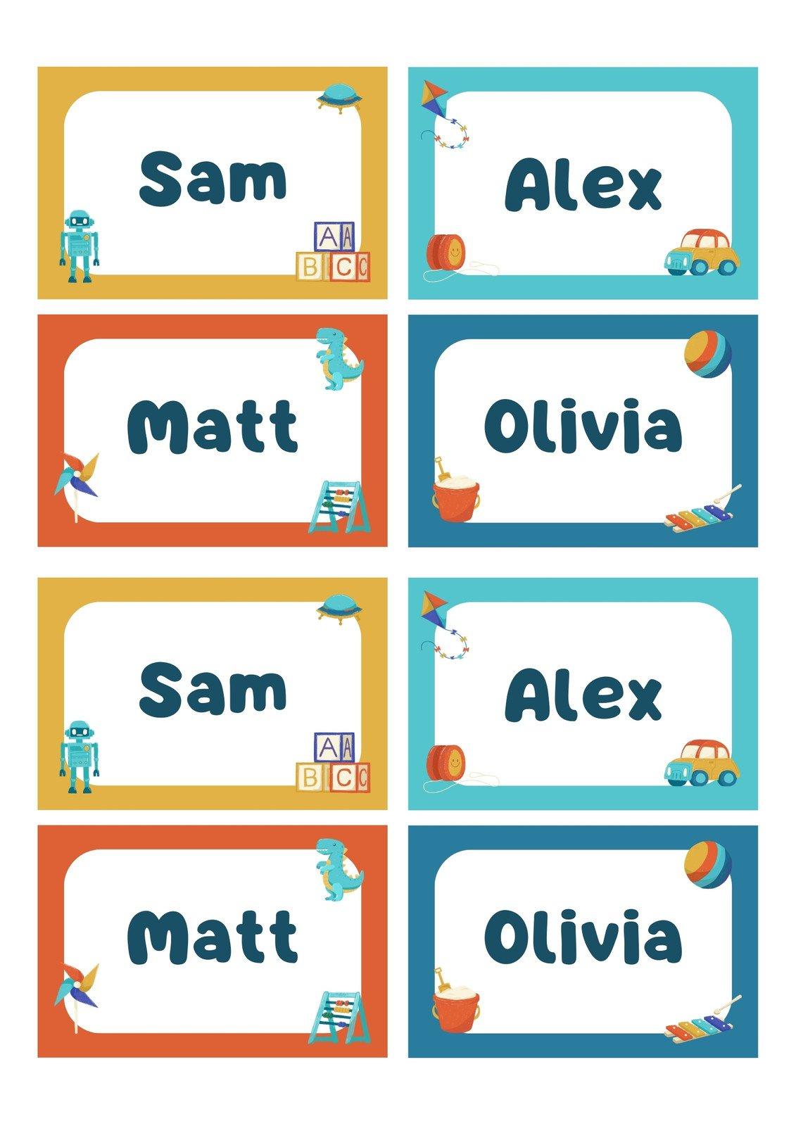 Page 2 - Free, Printable, Customizable Name Tag Templates | Canva throughout Free Printable Name Tags For Students