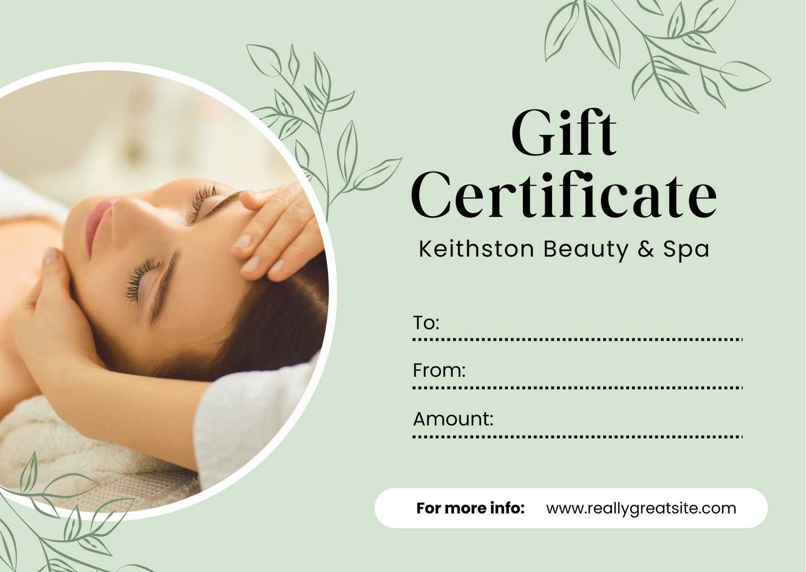 Page 2 - Free, Printable, Customizable Spa Gift Certificate regarding Free Printable Gift Certificate Templates For Massage