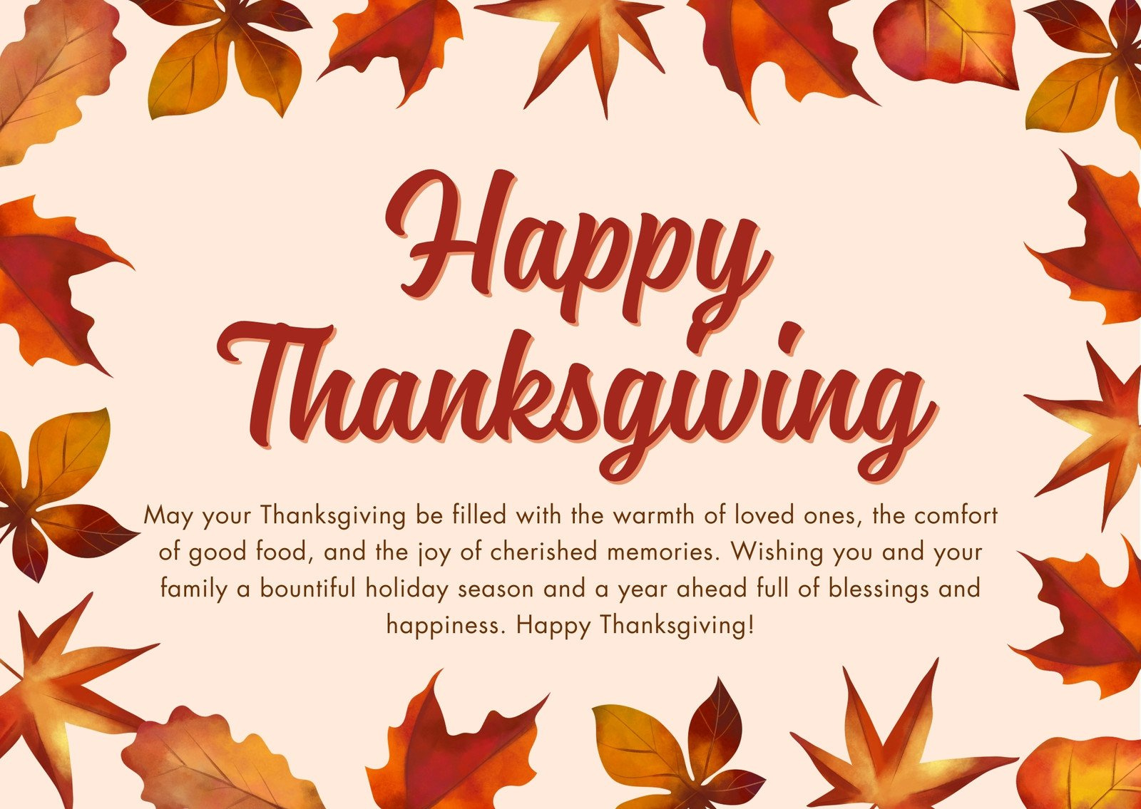 Page 2 - Free Printable, Customizable Thanksgiving Card Templates with Happy Thanksgiving Cards Free Printable
