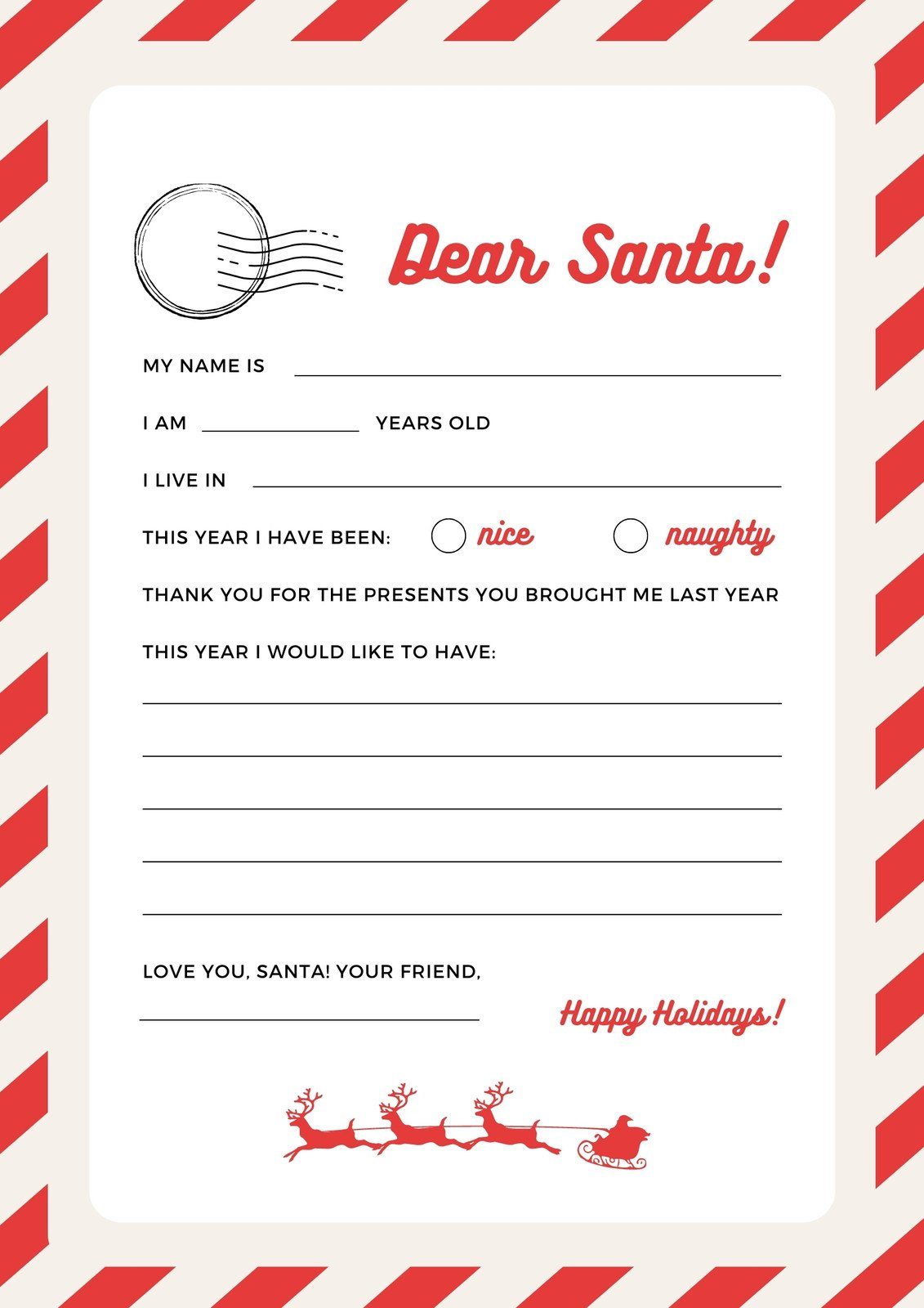 Page 2 - Free Printable Santa Letter Templates You Can Customize within Free Santa Templates Printable