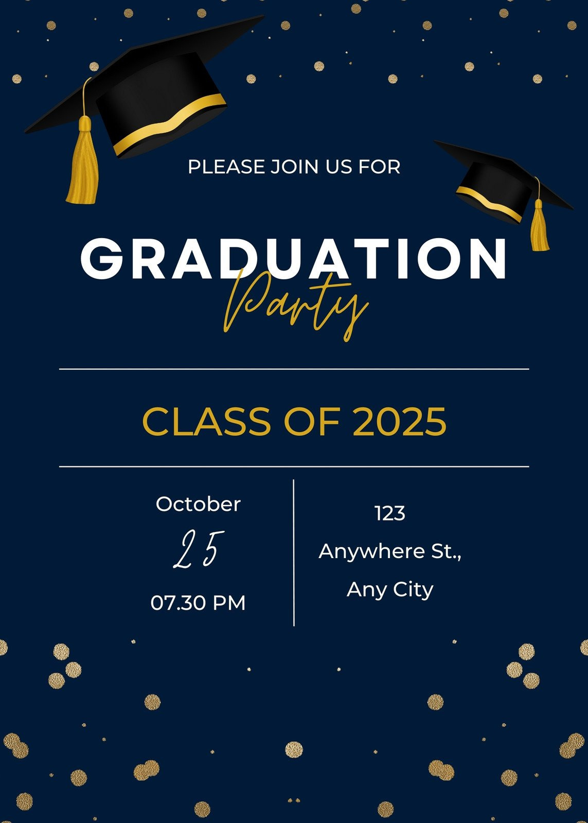 Page 5 - Free Custom Printable Graduation Invitation Templates | Canva regarding Free Printable Graduation Invitation Templates