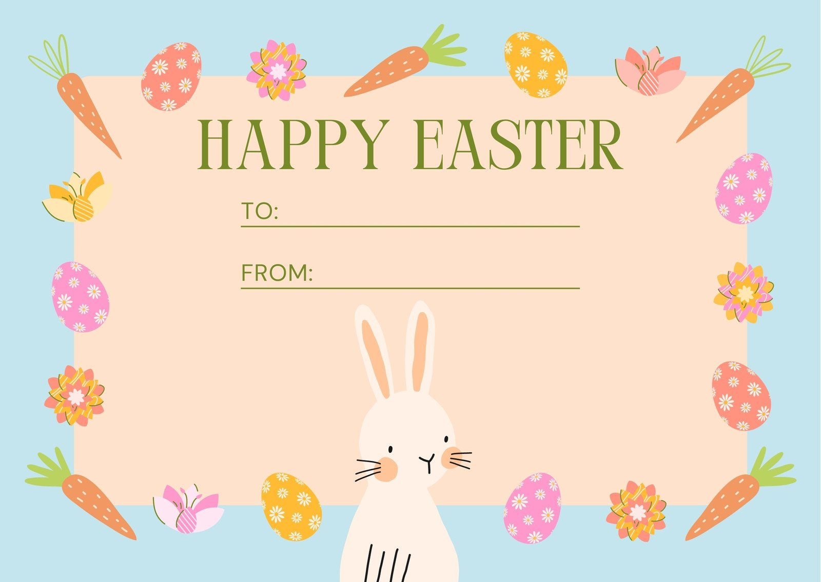 Page 5 - Free Printable, Customizable Easter Card Templates | Canva regarding Free Printable Easter Cards