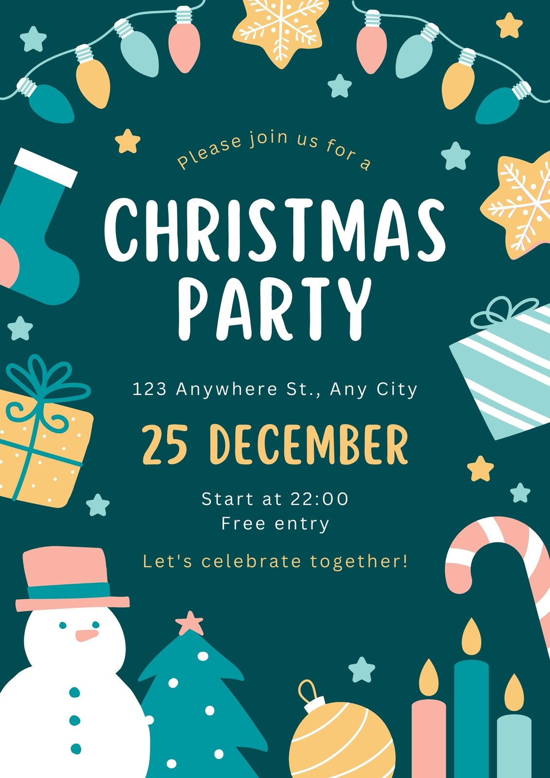 Page 7 - Free, Printable, Customizable Christmas Flyer Templates pertaining to Free Printable Christmas Party Flyer Templates
