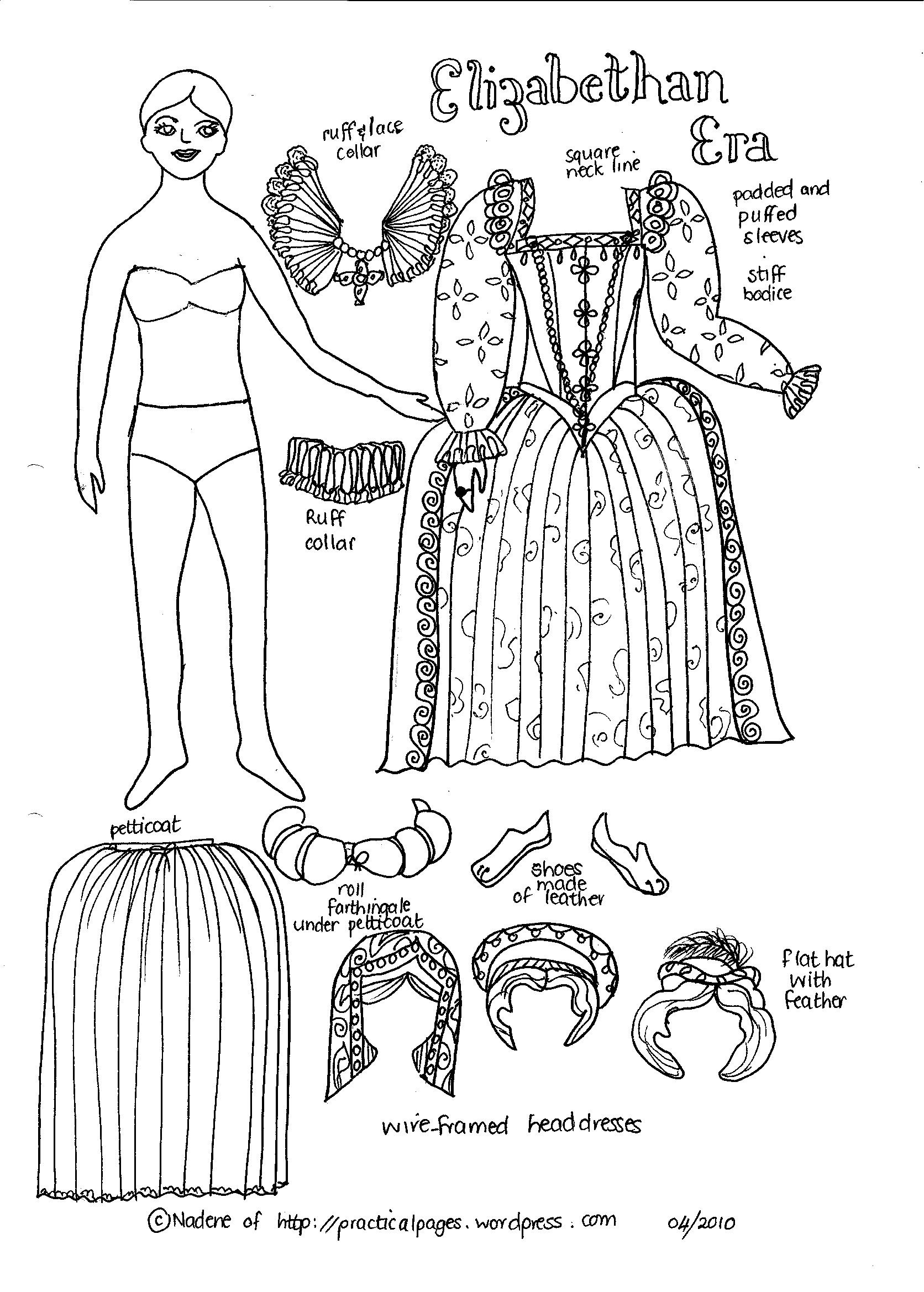 Paper Dolls | Practical Pages with Medieval Paper Dolls Free Printable