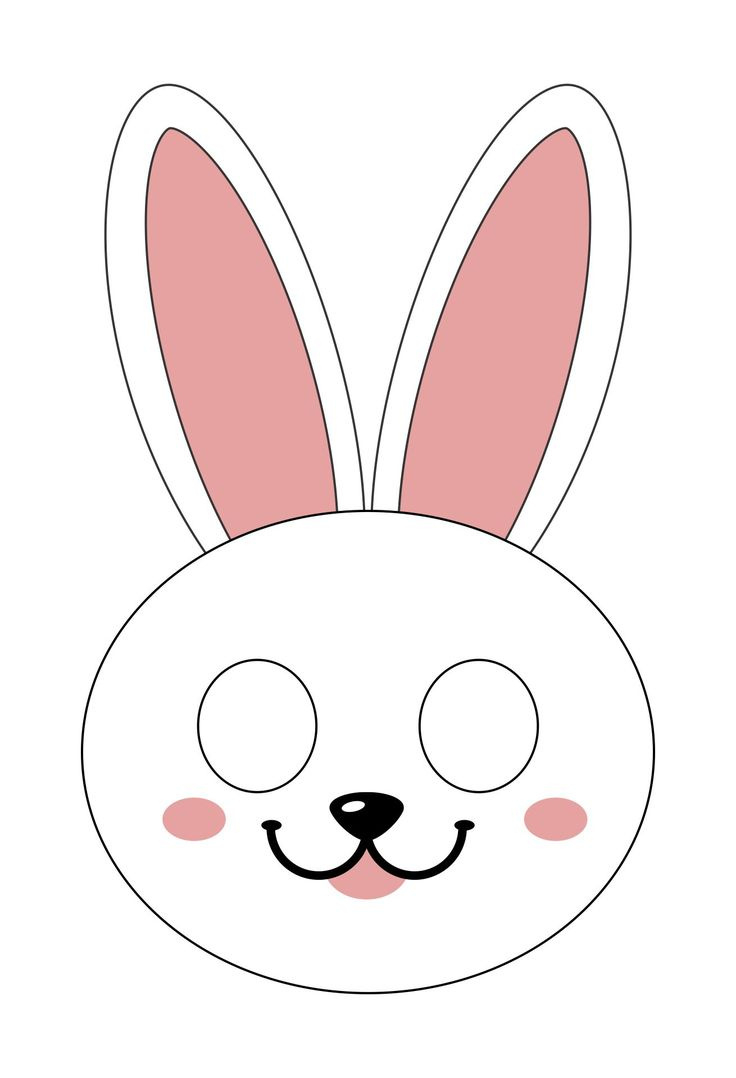 Paper Plate Easter Bunny Mask - 10 Free Pdf Printables | Printablee within Free Printable Easter Masks