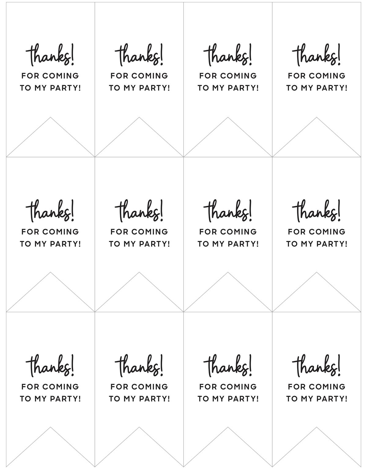Party Favor Tags | Skip To My Lou - Worksheets Library for Free Printable Thank You For Coming To My Party Tags
