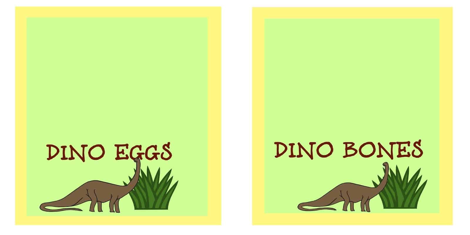 Party With Dinosaurs - Dinosaur Themed Birthday Party in Free Printable Dinosaur Labels