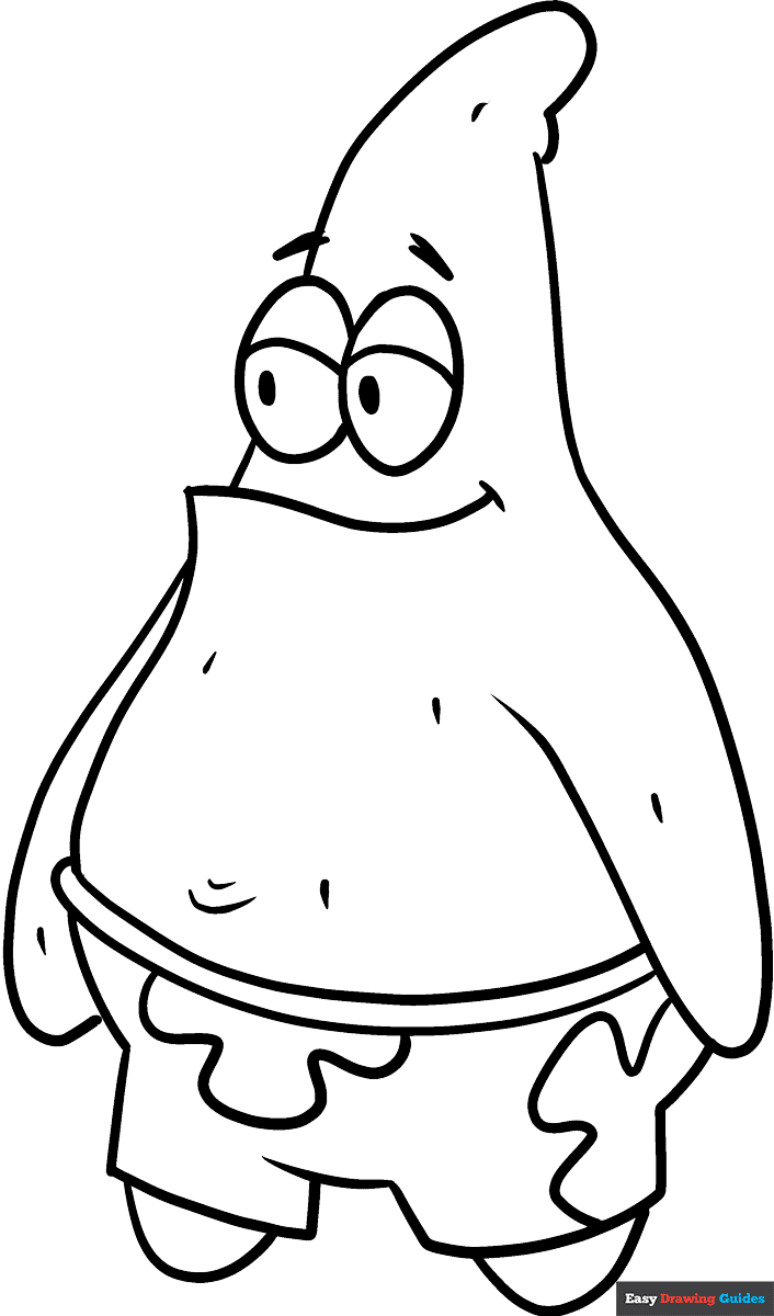 Patrick Star From Spongebob Squarepants Coloring Page | Easy pertaining to Spongebob Squarepants Coloring Pages Free Printable