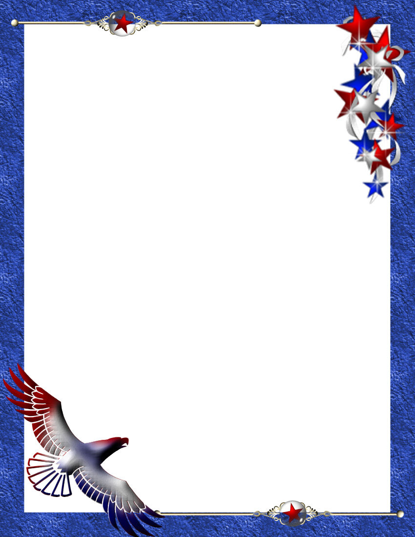 Patriotic Stationery Themes Page 1 intended for Free Printable Patriotic Writing Paper