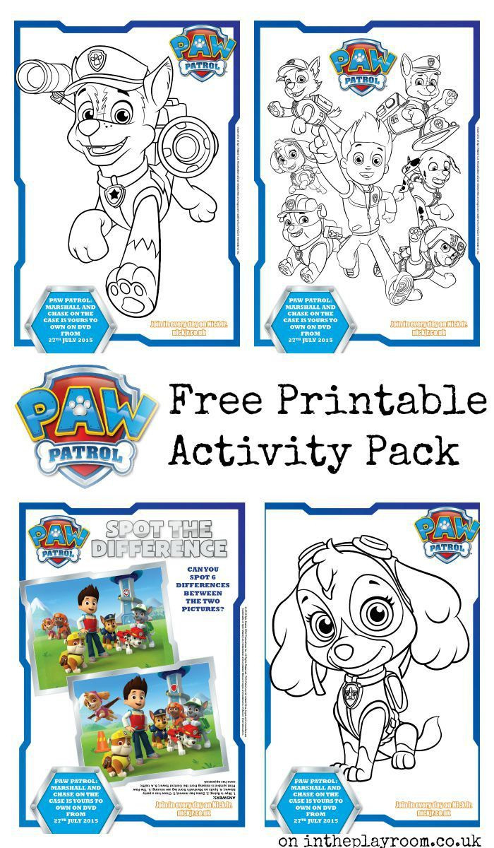 Paw Patrol Colouring Pages And Activity Sheets (Free Printables) with regard to Paw Patrol Free Printables