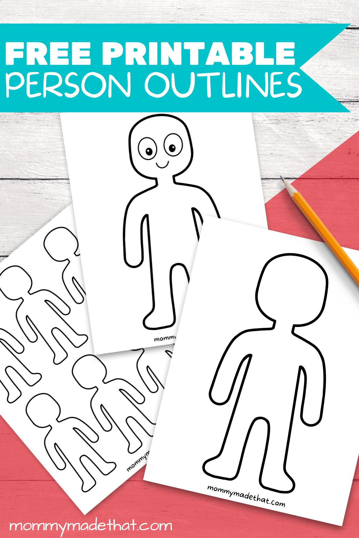 Person Outline And Templates (Lots Of Free Printables!) throughout Free Printable Person Template
