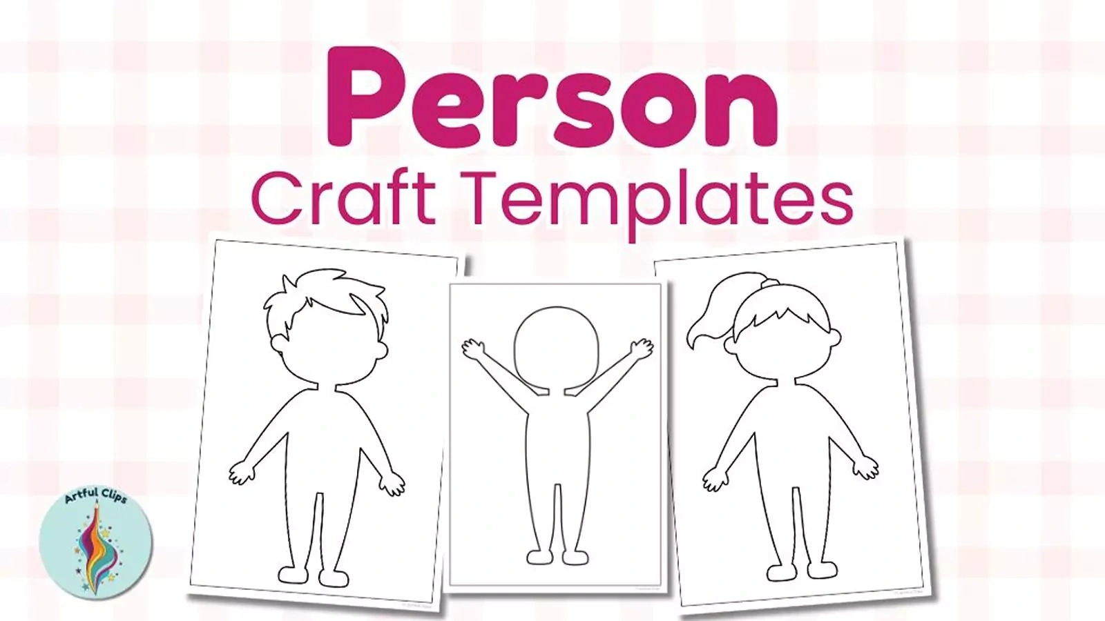Person Outline Set - Free, Blank, Black And White Templates throughout Free Printable Person Template