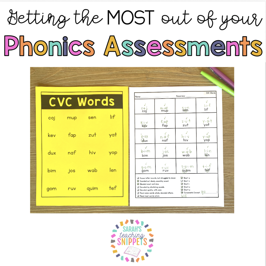 Phonics Assessments - Sarah'S Teaching Snippets pertaining to Free Printable Phonics Assessments