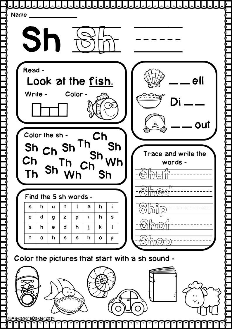 Phonics Digraph Sh - Worksheets Library regarding Sh Worksheets Free Printable