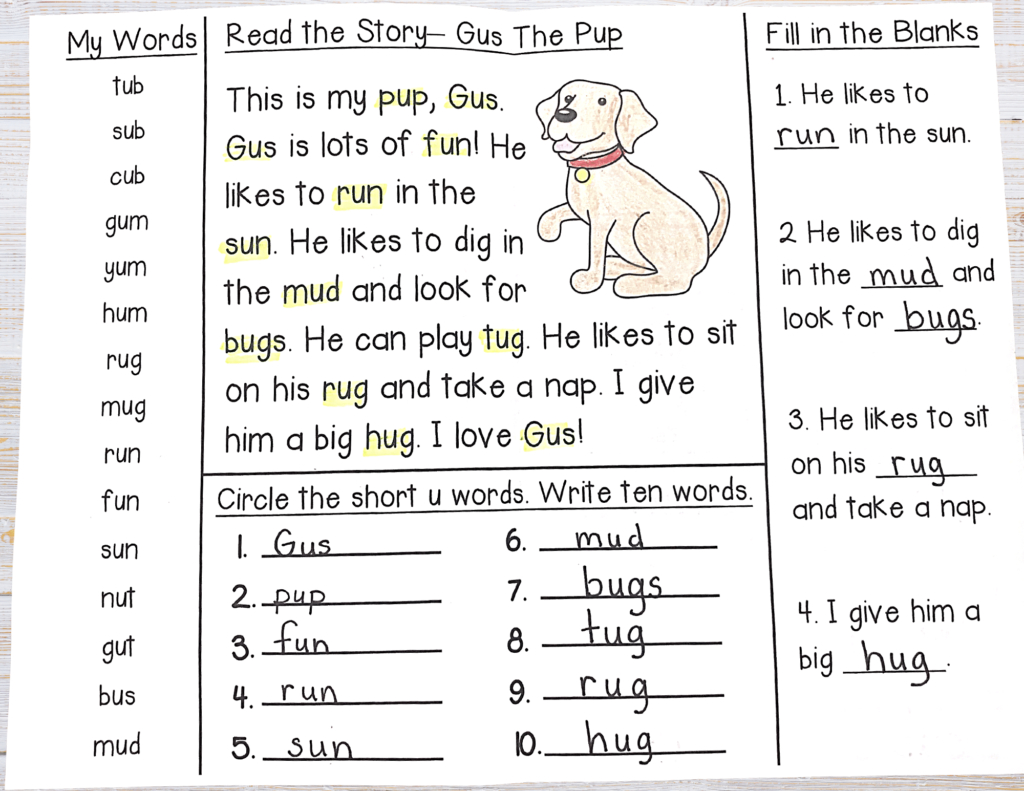 Phonics Reading Passages - First Grade Centers And More in Free Printable First Grade Fluency Passages