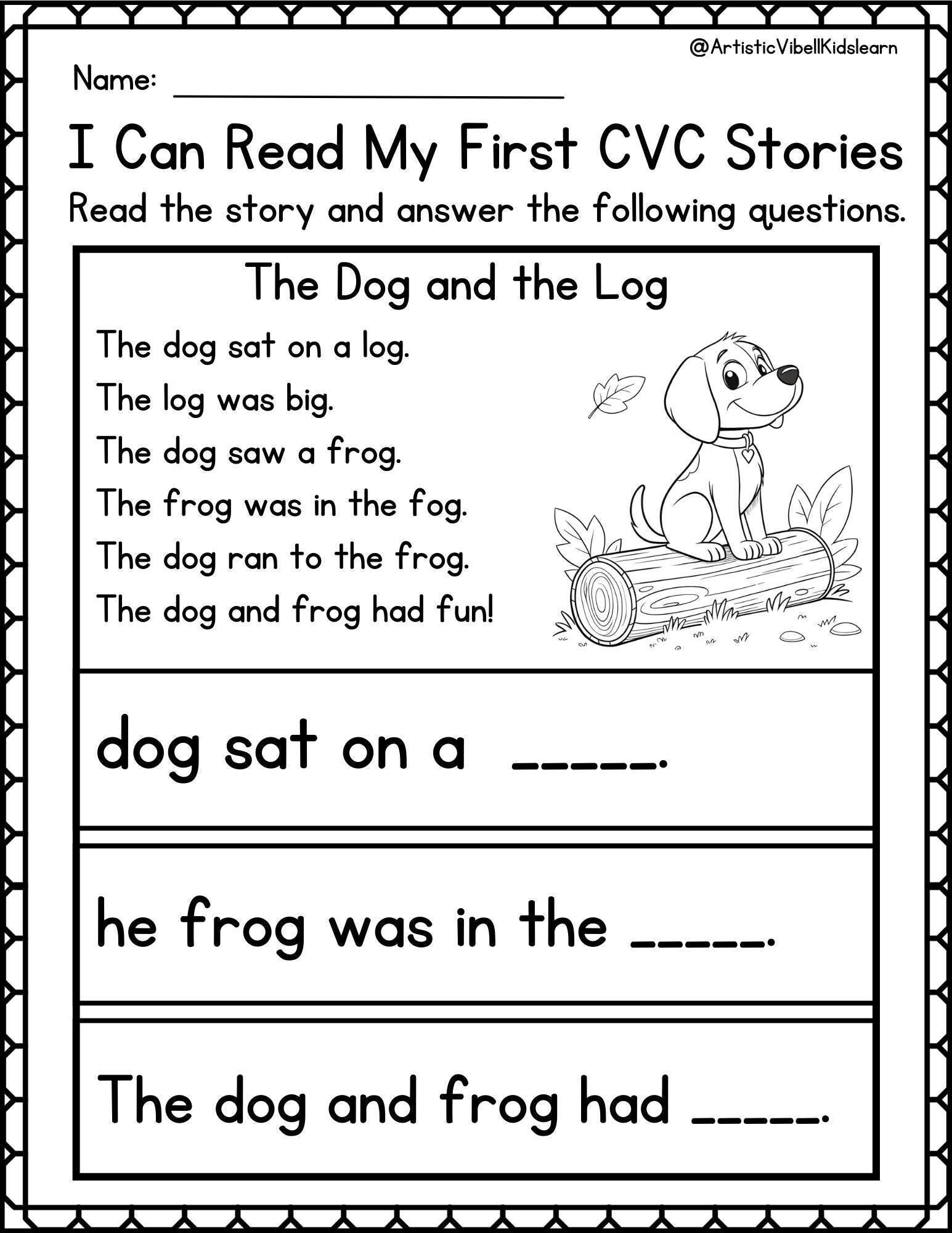 Phonics Worksheets My First Cvc Sentences For Kindergarten And pertaining to Hooked On Phonics Free Printable Worksheets