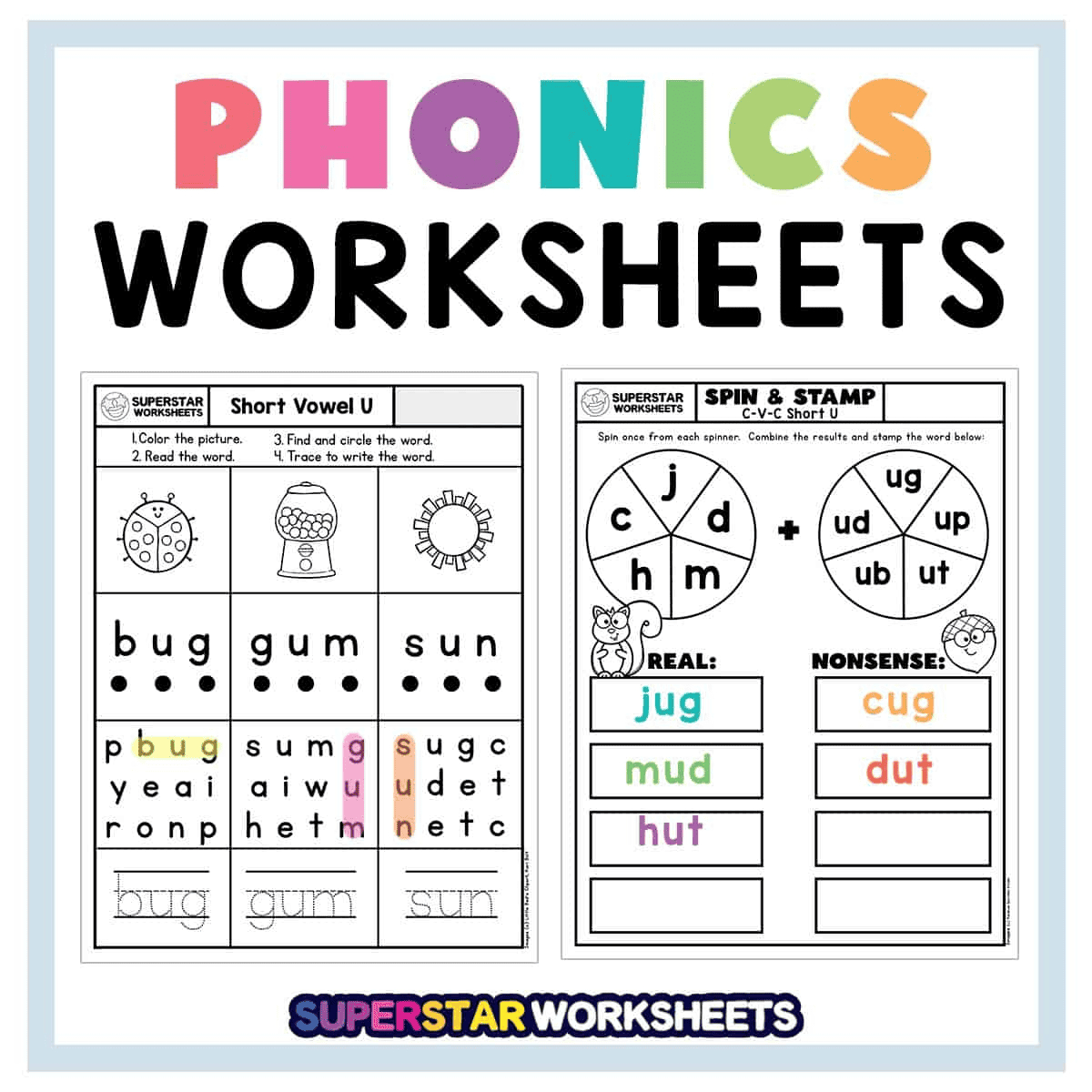 Phonics Worksheets - Superstar Worksheets with Free Printable Phonics Worksheets For Second Grade