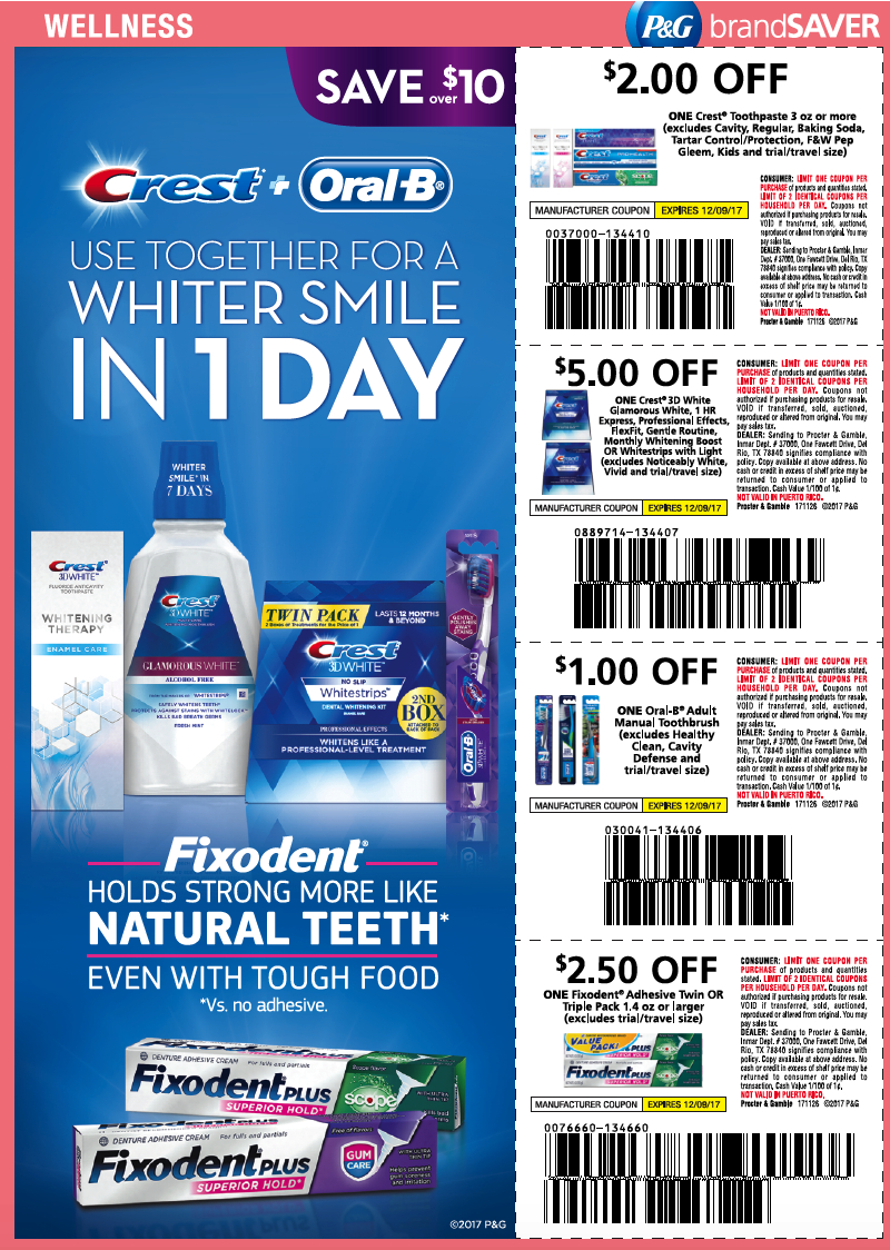 Pick Up Your P&amp;amp;Amp;G Inserts Today For Upcoming Free Premium Crest for Free Printable Crest Coupons