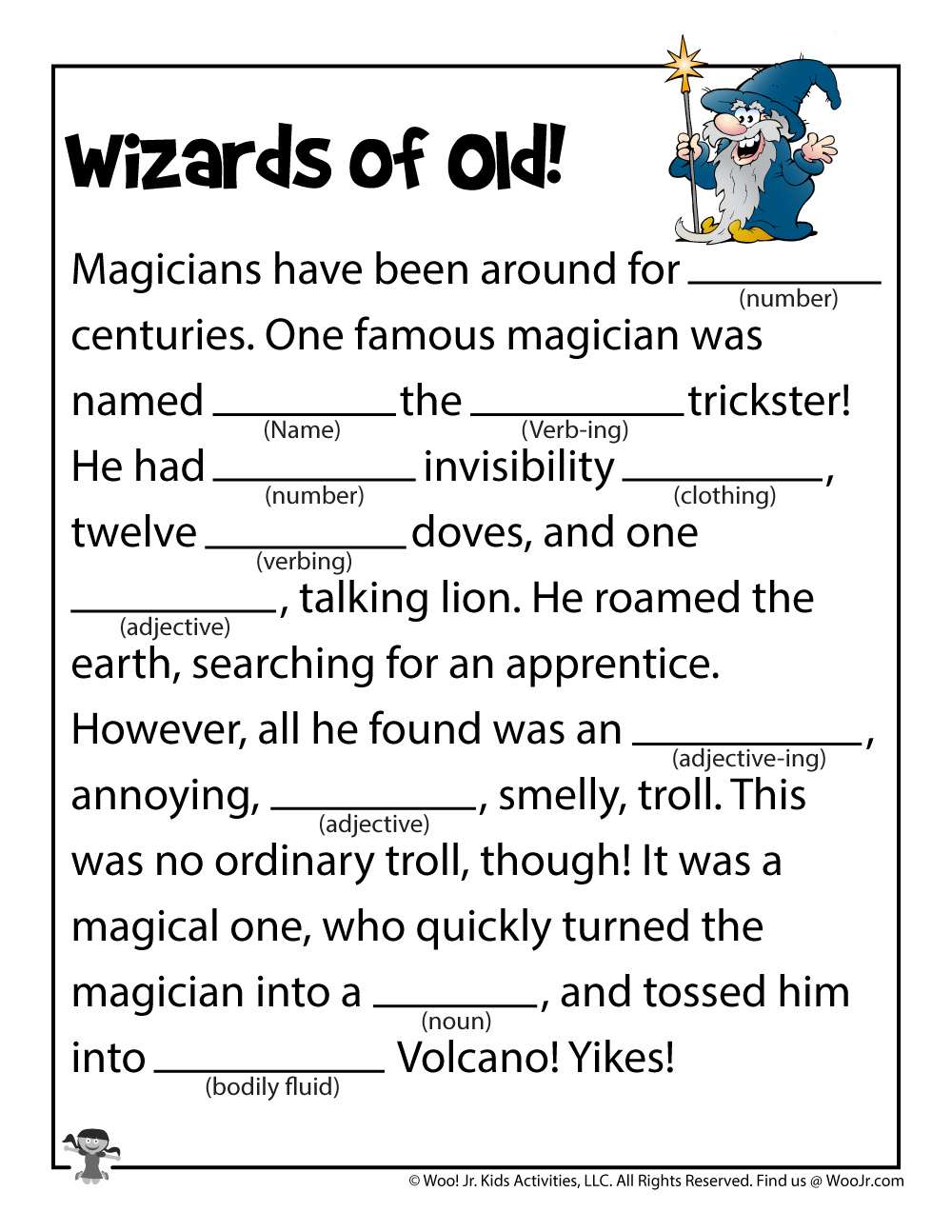 Pin Page - Worksheets Library within Mad Libs Online Printable Free