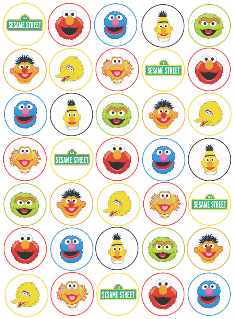 Pincrafty Annabelle On Sesame Street Printables | Sesame inside Free Printable Sesame Street Cupcake Toppers