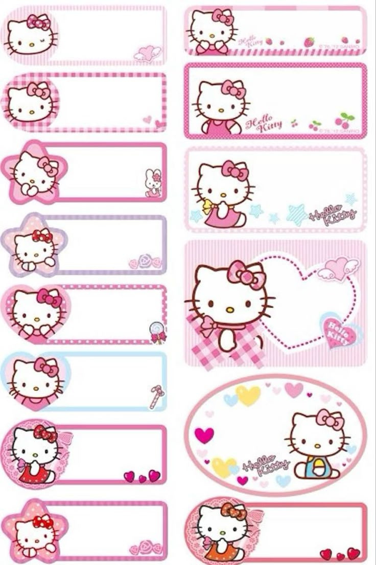 Pinmadifatani On هيلو كيتي | Hello Kitty Printables, Hello intended for Hello Kitty Name Tags Printable Free