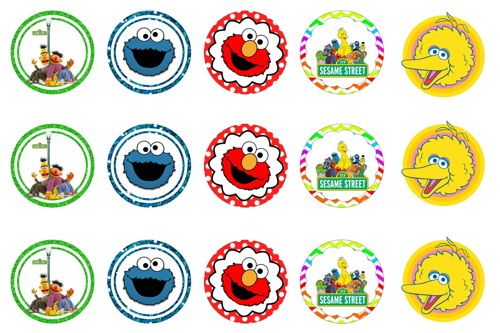 Pinmayraloacha On Barrio Sesamo | Sesame Street, Sesame Street in Free Printable Sesame Street Cupcake Toppers