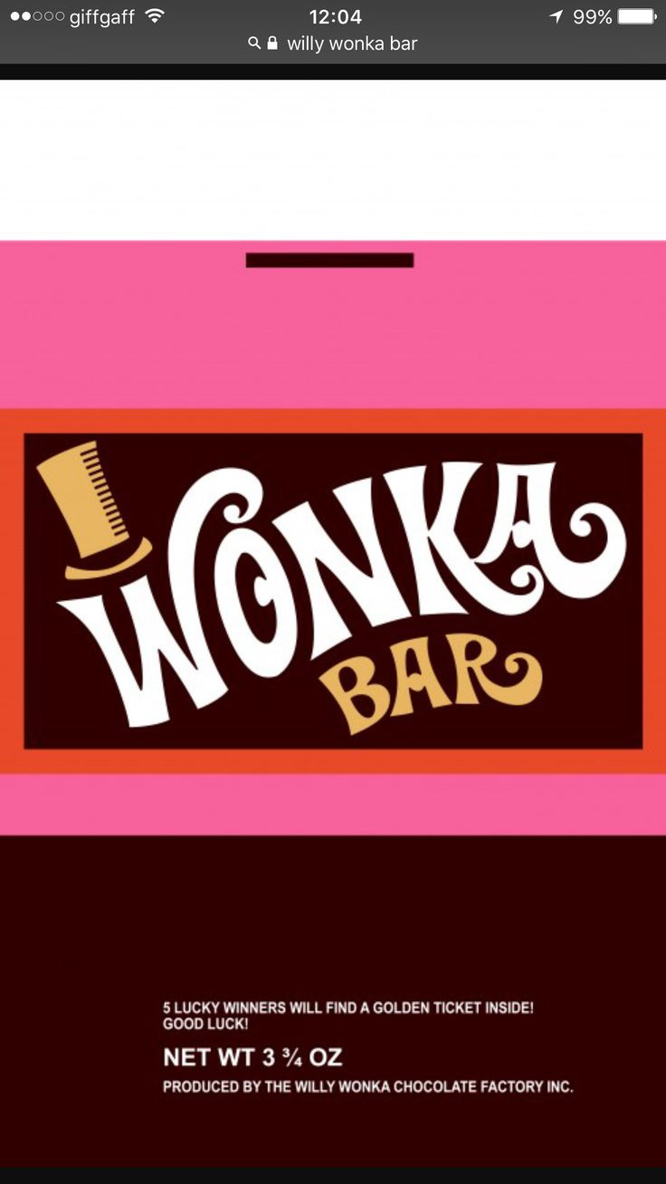 Pinpip Davies On School | Wonka Chocolate, Chocolate Bar for Free Printable Wonka Bar Wrapper Template