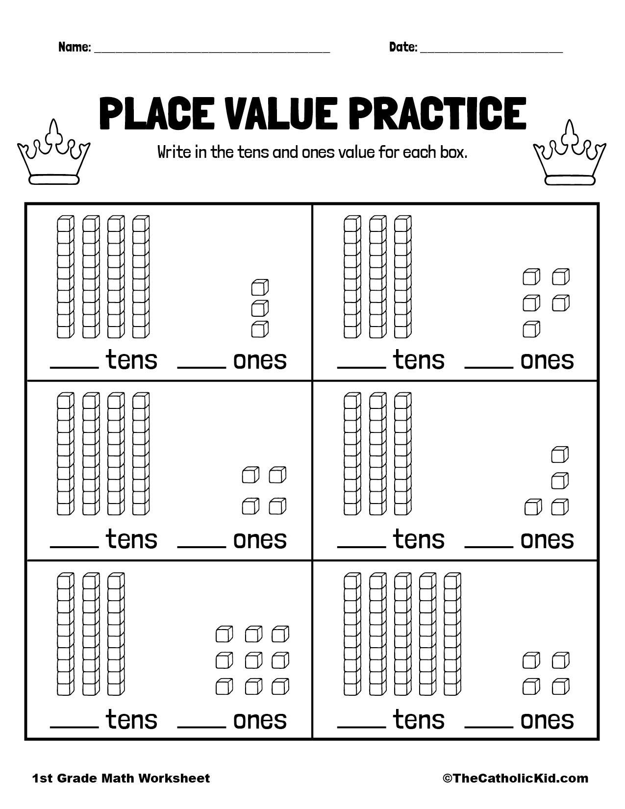 Place Value Worksheet 1St Grade Math - Thecatholickid with Free Printable Place Value Worksheets