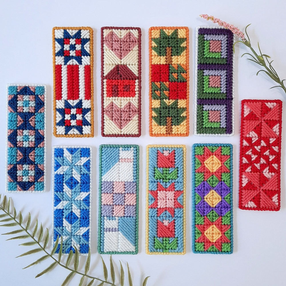 Plastic Canvas Muster Download - Quilt Lesezeichen Für 7-Count with regard to Free Printable Plastic Canvas Patterns Bookmarks