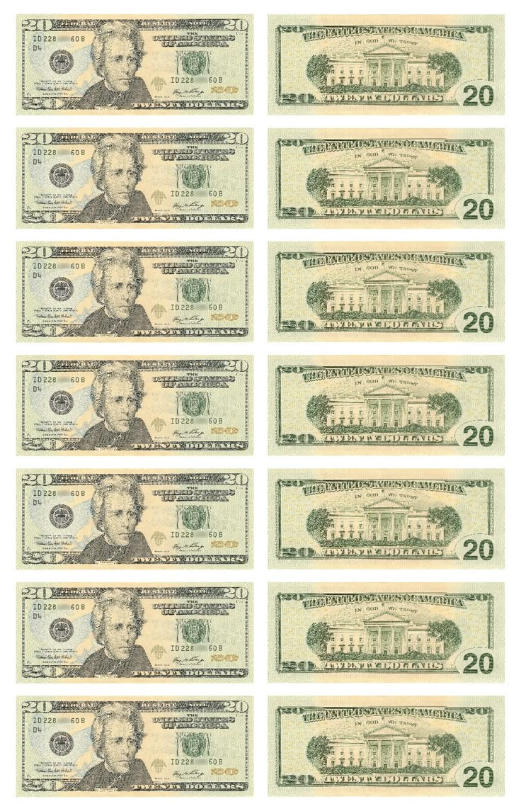 Play Money Actual Size - 10 Free Pdf Printables | Printablee regarding Free Printable 100 Dollar Bill