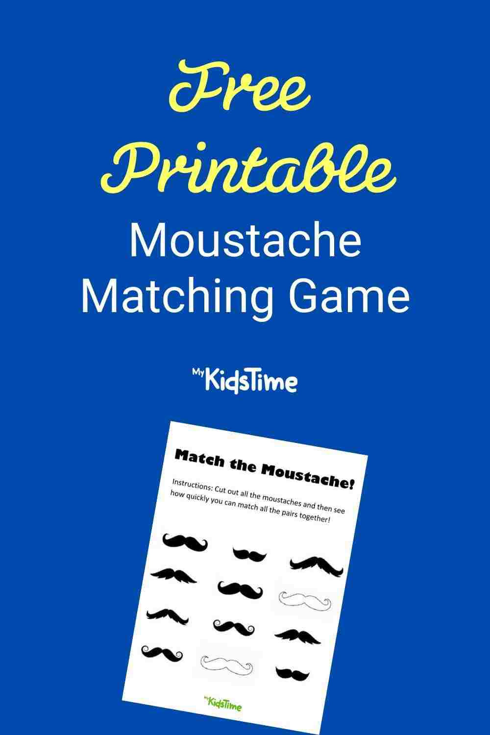 Play Our Free Match The Moustache Game throughout Name That Mustache Game Printable Free