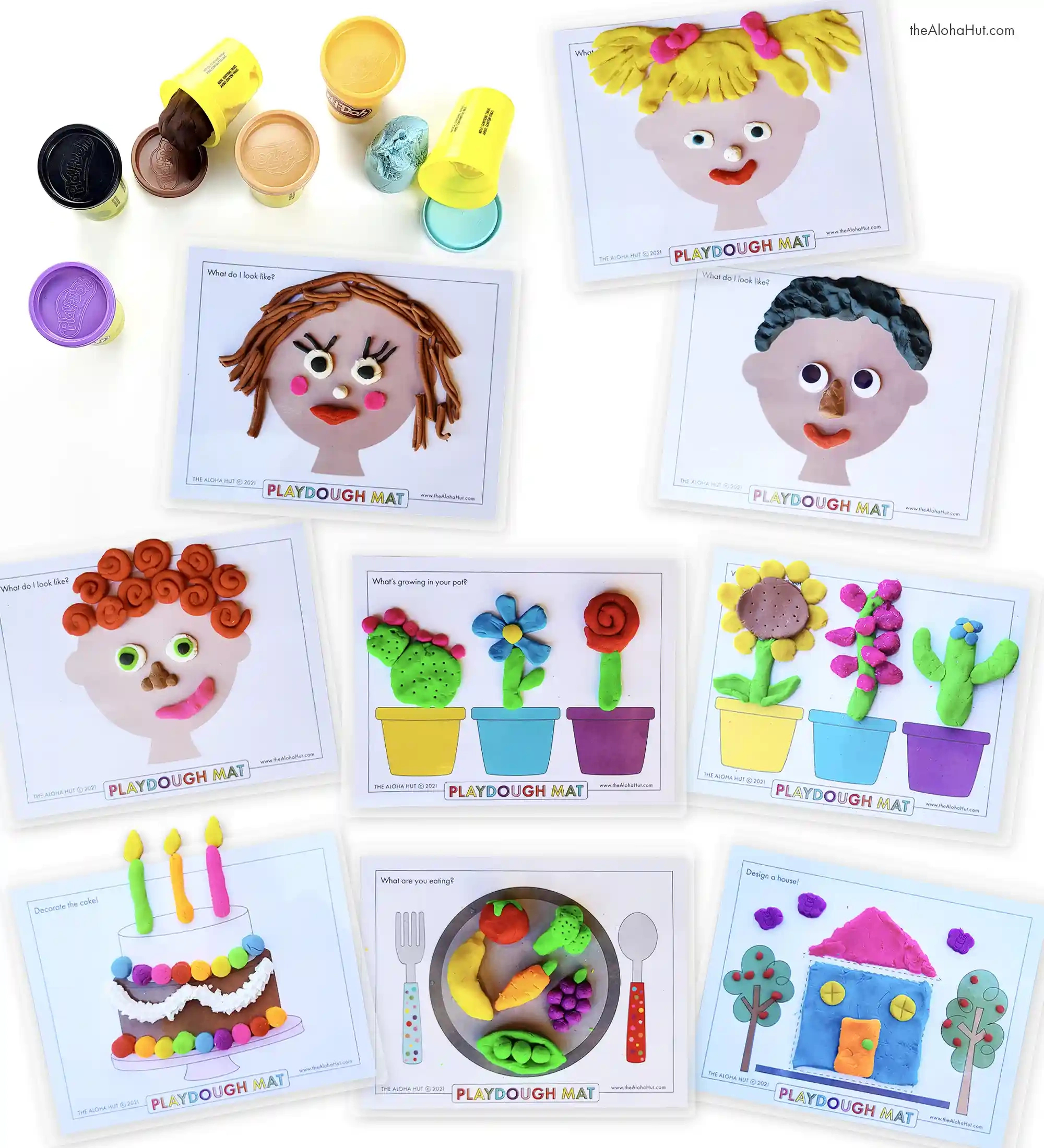 Playdough Mats To Inspire Creativity The Aloha Hut for Free Printable Playdough Mats