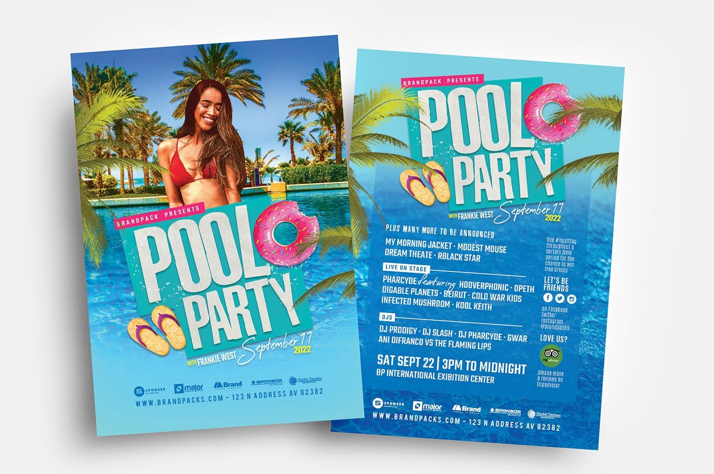 Pool Party Flyer Templates V2 - Psd, Ai & Vector - Brandpacks pertaining to Pool Party Flyers Free Printable