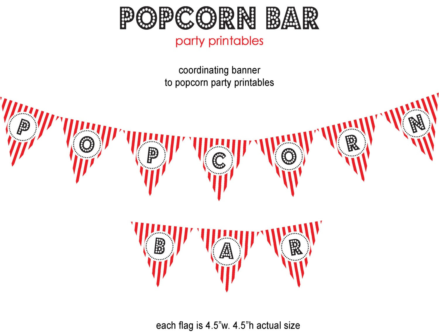 Popcorn Bar Party Printables-Popcorn Bar Banner - Etsy.de within Popcorn Bar Free Printables
