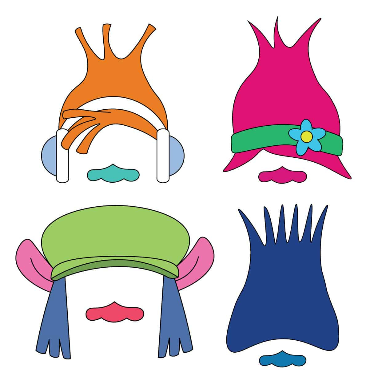 Positive Mindset &amp;amp;Amp; Trolls Photo Booth Activity - Worksheets throughout Free Trolls Photo Booth Props Printable