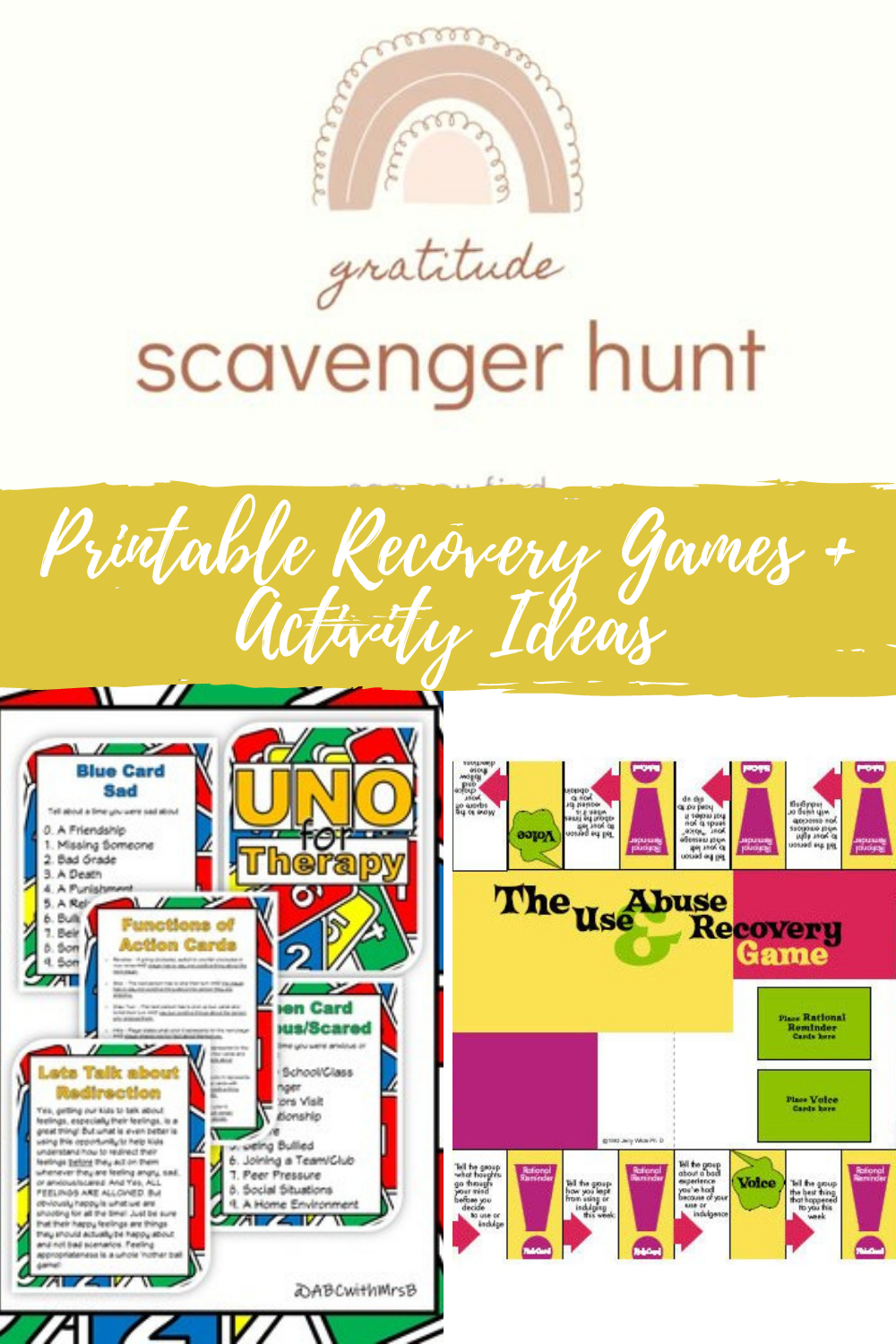 Positive Printable Recovery Games + Activities - Fun Party Pop in Free Printable Recovery Games