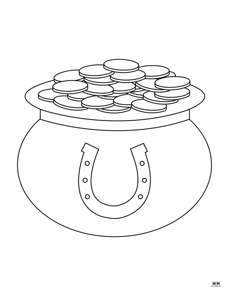 Pot Of Gold Templates & Coloring Pages - 33 Pages | Printabulls throughout Free Printable Pot Of Gold Coloring Pages