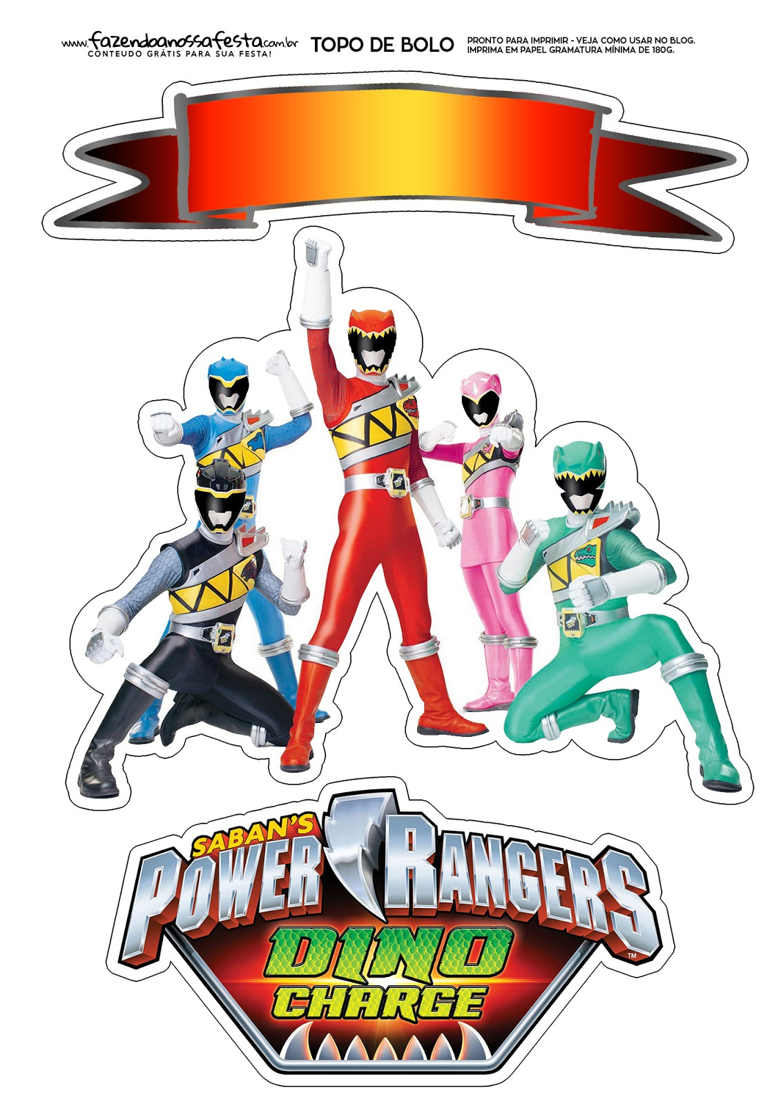 Power Rangers: Free Printable Cake Toppers. - Oh My Fiesta! In English intended for Free Power Ranger Printables