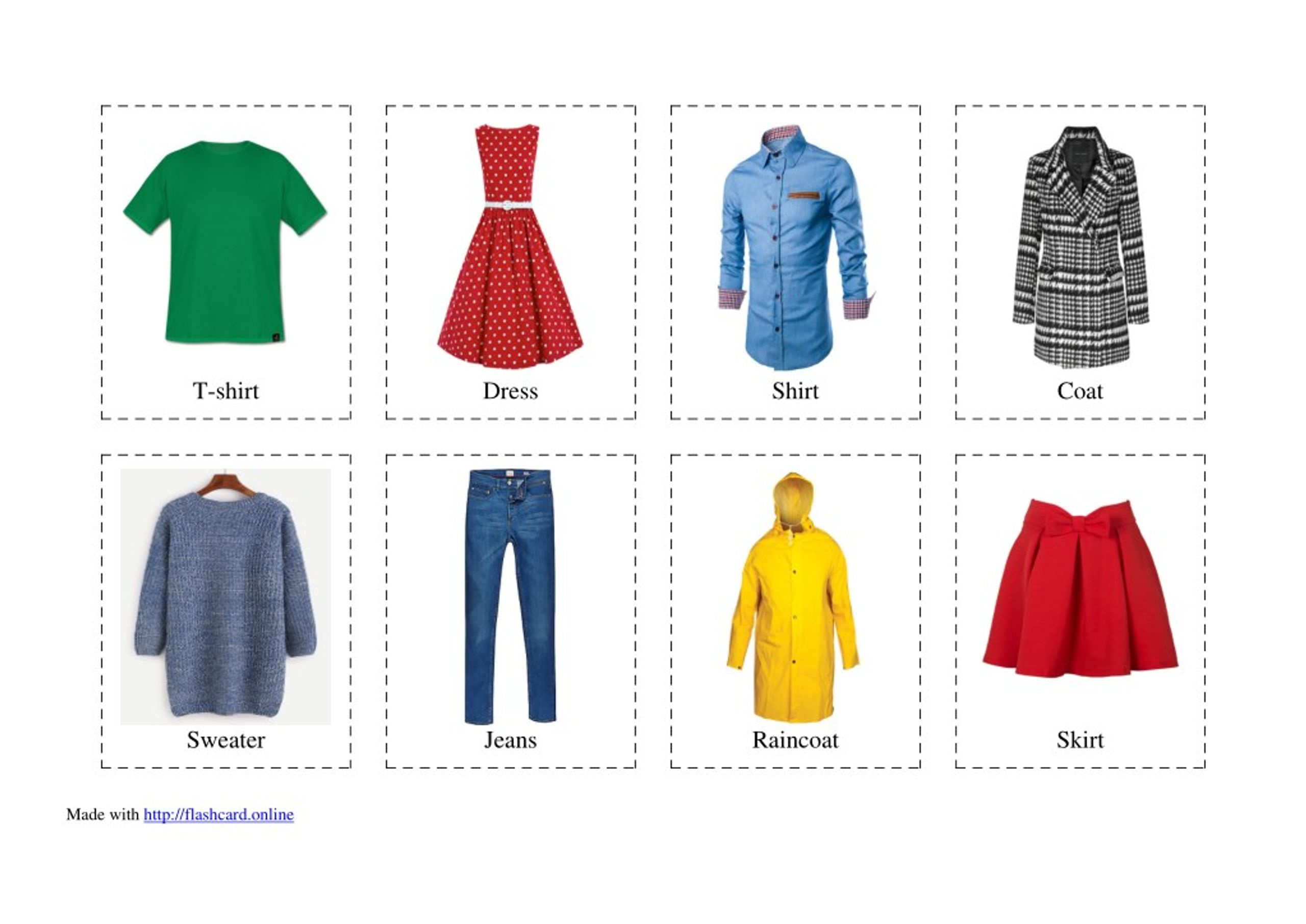Ppt - 40 Flashcards Of Clothes - Free Printable Powerpoint intended for Free Printable Clothing Flashcards