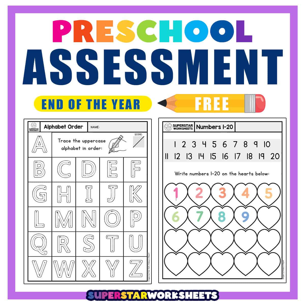 Preschool Assessment - Superstar Worksheets inside Free Printable Diagnostic Reading Assessments