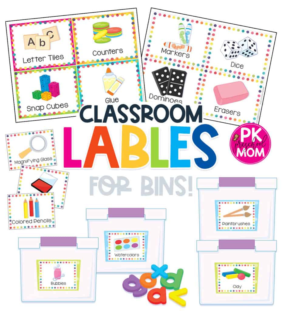 Preschool Classroom Printables & Charts - Preschool Mom within Free Printable Classroom Labels With Pictures