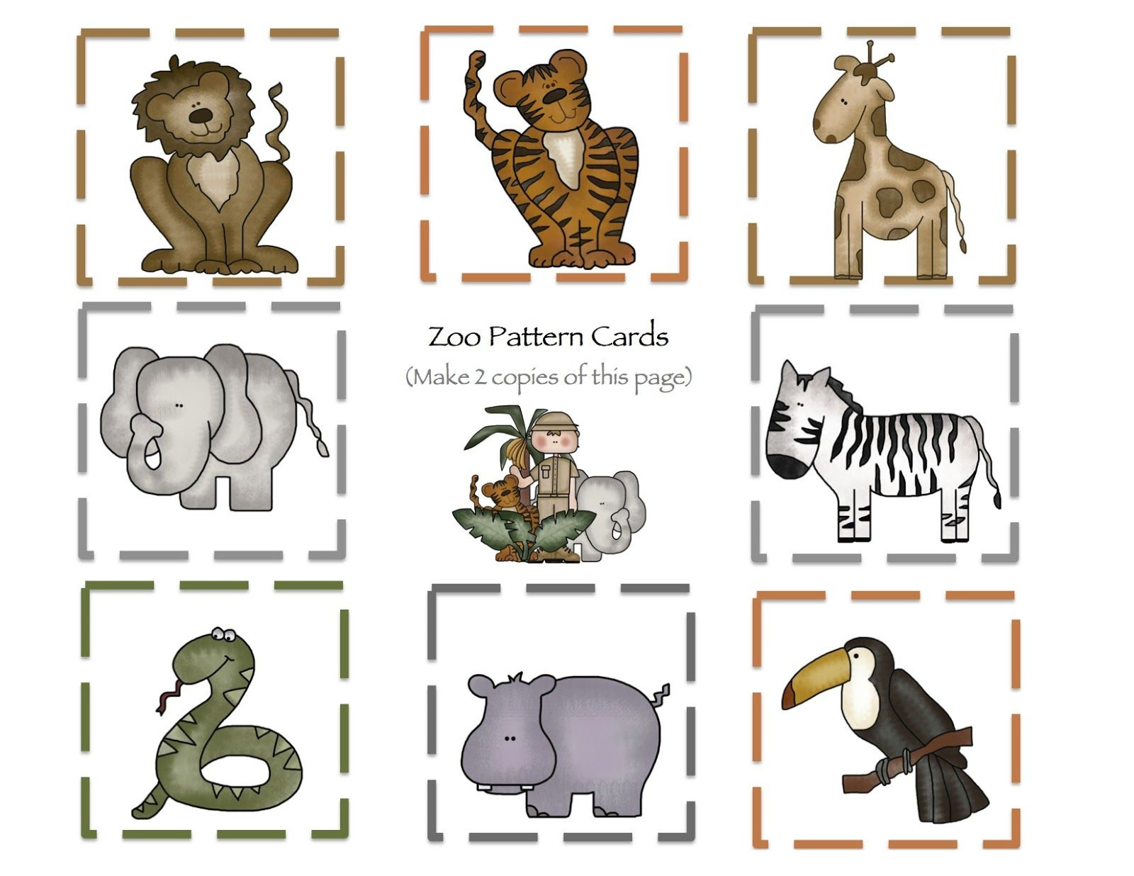 Preschool Printables: Zoo - Worksheets Library for Free Zoo Printables For Preschool