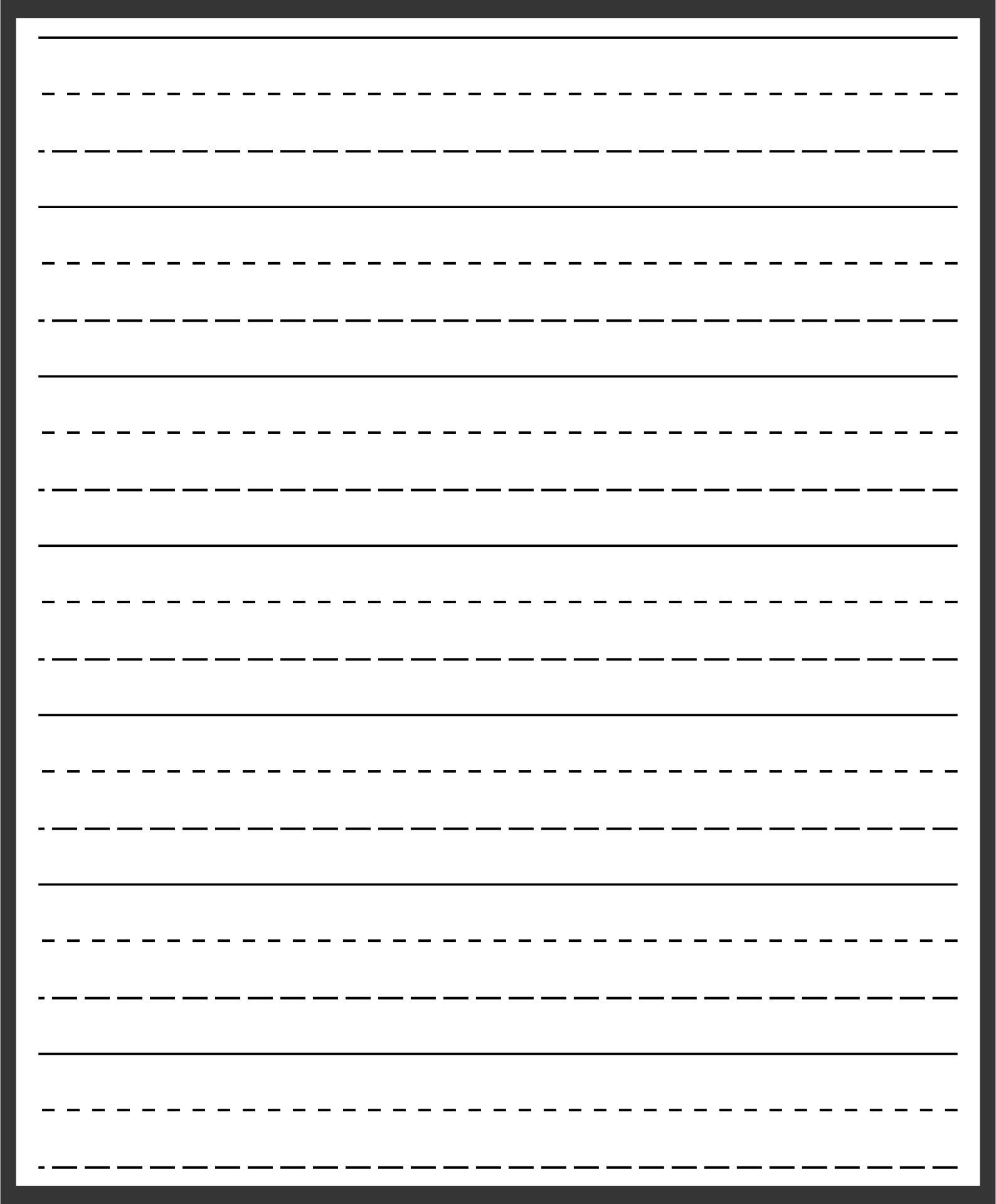 Primary Writing Paper Template - 10 Free Pdf Printables for Elementary Lined Paper Printable Free